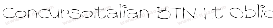 ConcursoItalian BTN Lt Oblique字体转换